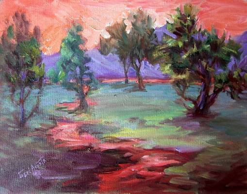 "Open Field" Plein Air Original California Landscape Oil Painting Acosta Listed Artist