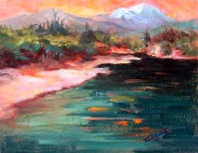 SALE: "Brandy Creek Beach" Plein-Air California Landscape Oil Painting Acosta, Impressionism