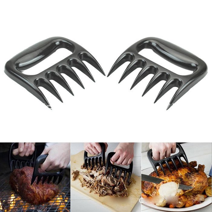 Sale 2pcs BBQ Kitchen Accs Grizzly Bear Paws Claws Meat Handler Creative Food Tools Top Quality
