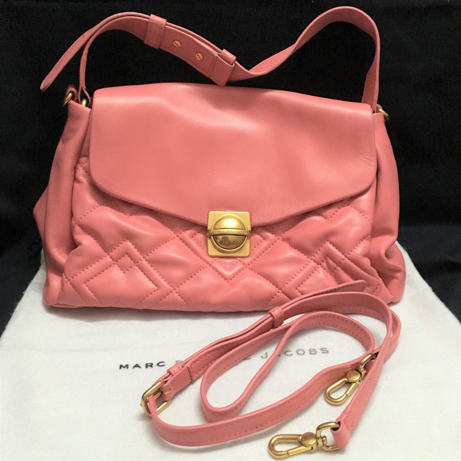 Marc by Marc Jacobs Handbags Vintage Shoulder Bag Sheep Leather Large Cherry Pink $548 Free Shipping