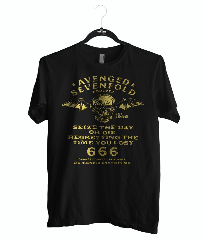 Avenged Sevenfold shirt, T-shirt Rocker color black, size S M L XL 2XL Unisex Adult
