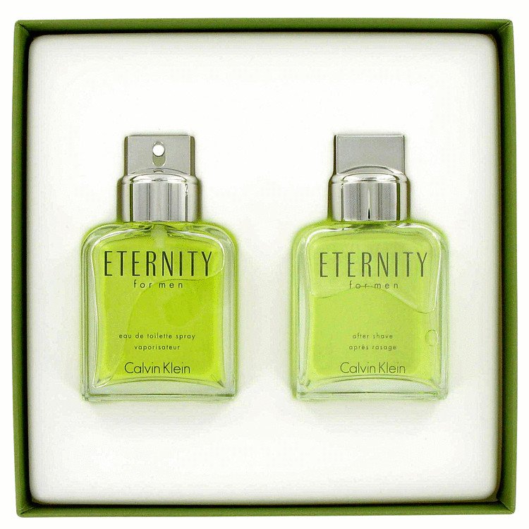 ETERNITY by Calvin Klein, Gift Set -- 3.4 oz Eau De Toilette Spray + 3.4 oz After Shave