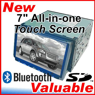 Double 2 Din 7" LCD Motorised Touch Screen DVD TV Player with Built-in SD Card