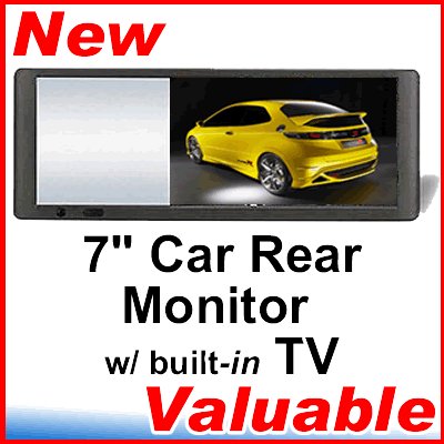 7" TFT LCD Car Rear View TV Monitor for DVD CD MP3