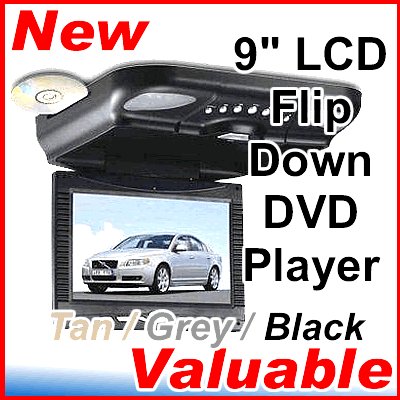 9" TFT LCD Flip Down Monitor TV DVD VCD CD MP3 Player