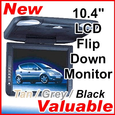 10.4" TFT LCD Flip Down Monitor for DVD Divx MP3 Player