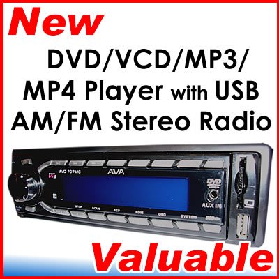 In Dash Car DVD VCD CD MP3 USB FM Stereo SD MMC Player