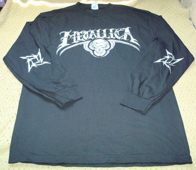 Mens Guys Metallica Long Sleeve Concert Shirt Size Large