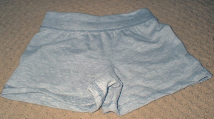 Girls Grey Comfort Waist Cotton Shorts Size 4 5