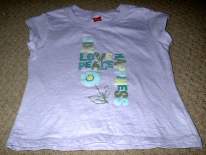 Girls Joy Love Peace Happiness Shirt Size 4 5