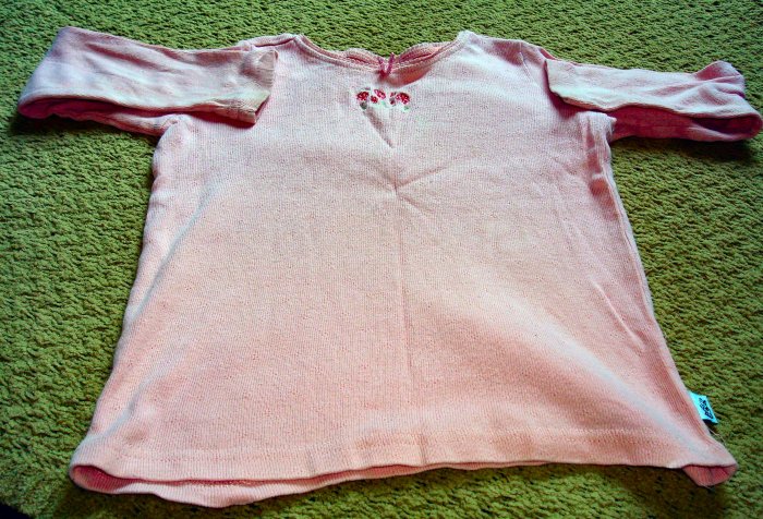 Girls Long Sleeve Pink Shirt with Embroidery 4T