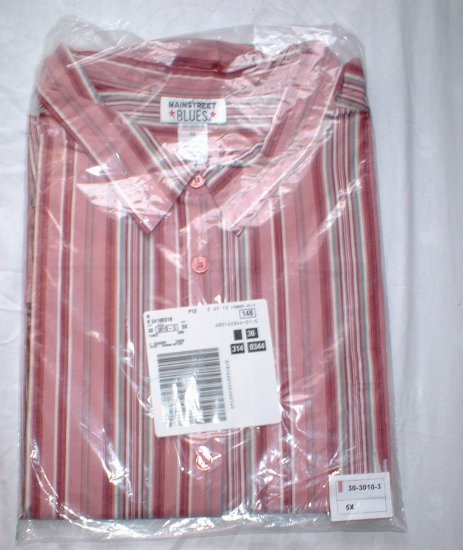 Plus Size Lane Bryant Woman Within Pink Stripe Megashirt NEW 5X