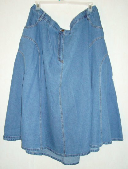 NWT Roamans Lane Bryant Denim Skirt 5X 38W