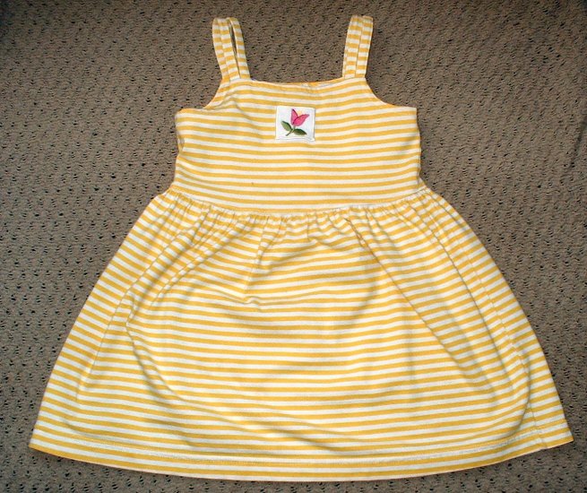 Girls Yellow Fitted Tulip Sundress 4T