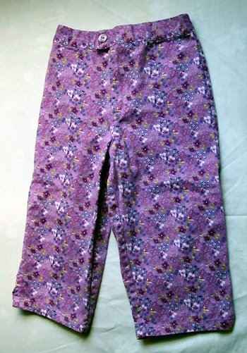 Girls Purple Print Capris Size 5