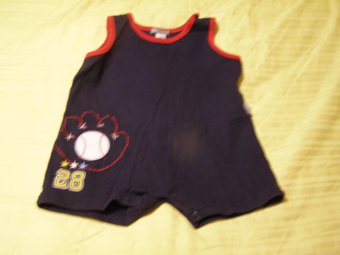 Carters Sleevelss Baseball Onesie 12 months