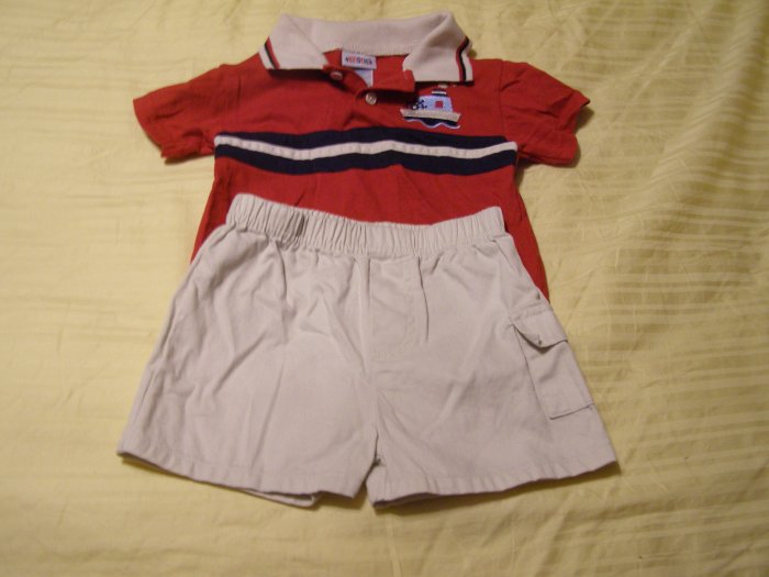 Okie Dokie 2 piece short set 12 months
