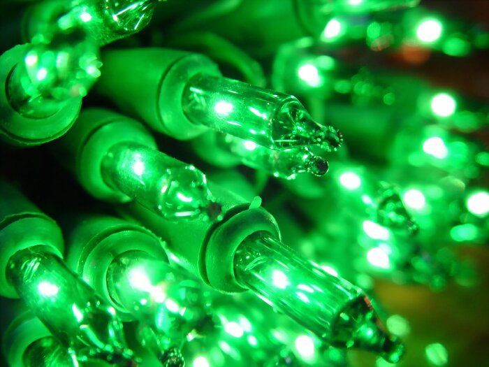 Roman Christmas Lights 50 Green Mini Lights
