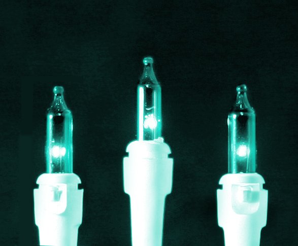 Roman Christmas Lights 50 Teal Mini Lights