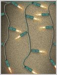 White Lights on Green Cords 300 Clear Mini Lights