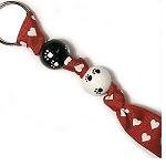 Handpainted Puppy Love Paws & Hearts Keychain