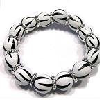 Handpainted Animal Print Zebra Print Adult Stretch Bracelet
