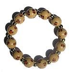 Handpainted Animal Print Cheetah Adult Stretch Bracelet