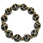 Handpainted Animal Print Giraffe Adult Stretch Bracelet