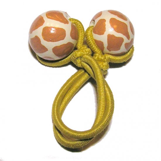 Handpainted Giraffe Animal Print Pony Tail Holder