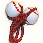 Handpainted Baseball Sports Pony Tail Holder