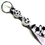 Handpainted Soccer Ball Sports Keychain