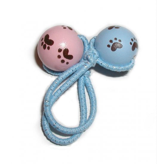 Handpainted Puppy Dog Paws Pony Tail Holder