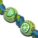 Handpainted Margarita Fiesta Green & Turquoise Keychain