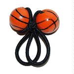 Handpainted Basketball Sports Ponytail Holder