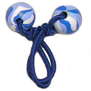 Handpainted Blue Twisted Camouflage Pony Tail Holder