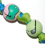 Handpainted Golf Course Sports Grosgrain Ribbon Keychain