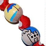 Handpainted Day at the Beach Keychain