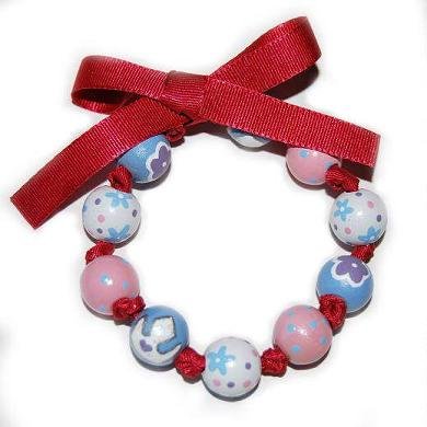 Handpainted Fairy Princess Sparkle Crown & Flower Bow Bracelet