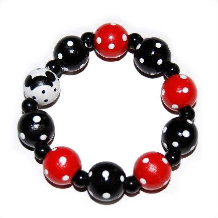 Mickey Mouse Handpainted Stretch Bracelet