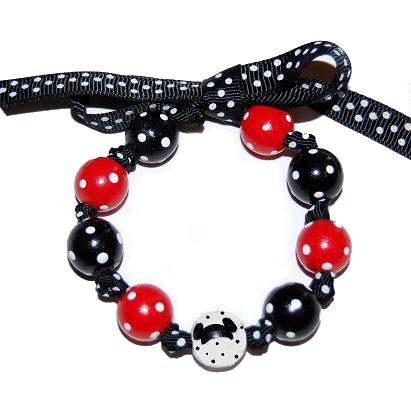 Mickey Mouse House of Mouse Handpainted Bow Bracelet