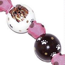 Handpainted Adorable Yorkie Puppy Dog Keychain