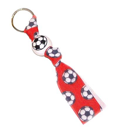 Handpainted Soccer Party Favor Keychain Clip