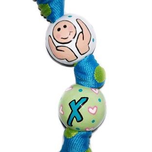 Handpainted Fragile X Keychain