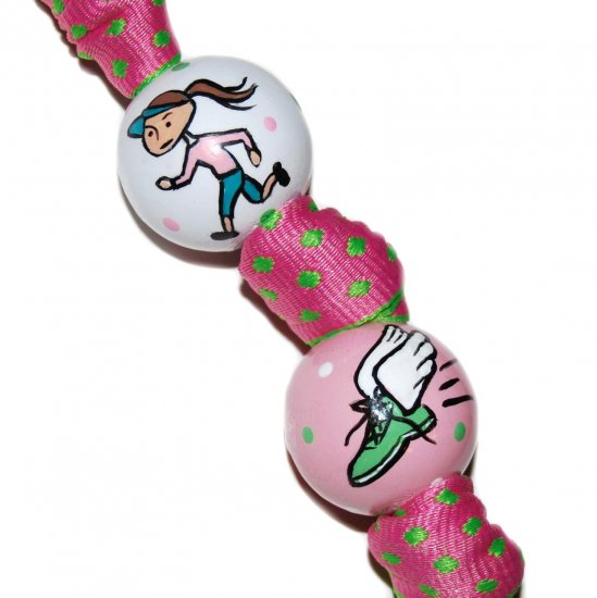 Handpainted Running Jogger Keychain