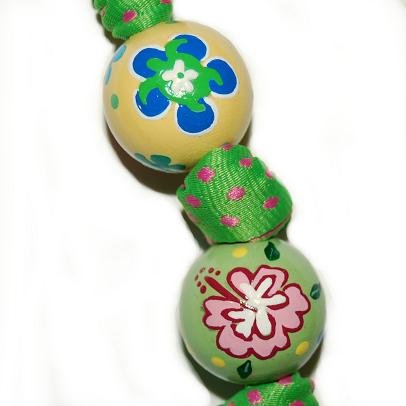 Tropical Turtle Handpainted Keychain