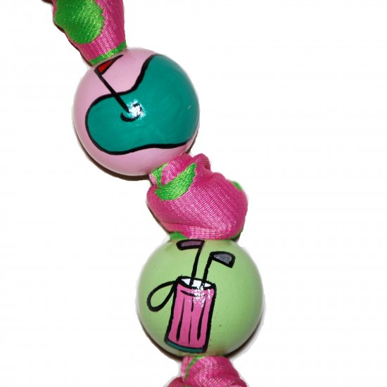 *New* Golf Course, Tee & Bag Handpainted Keychain