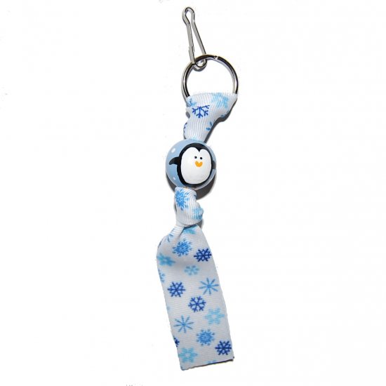 Snowy Happy Penguin Keychain Clip