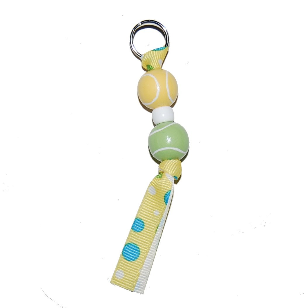 Handpainted Tennis Sports Zipper Pull