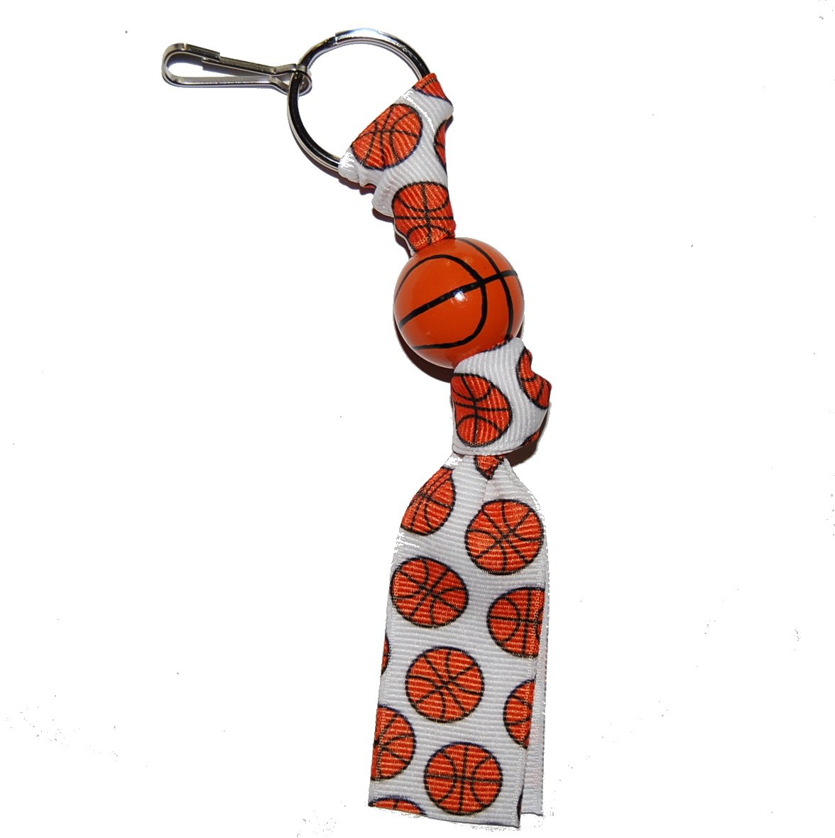 Handpainted Basketball Favor Keychain Clip