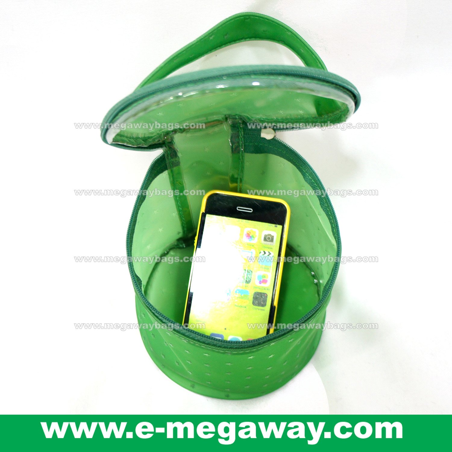 Semi Transparent Bath Beauty Packaging Amenity Circle Pouch Sac Bag MegawayBags #CC-0666